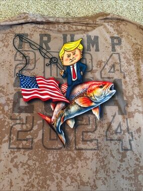 VAGABOND Desert Camo Long Sleeve Performance Top Trump Fishing 2024 America